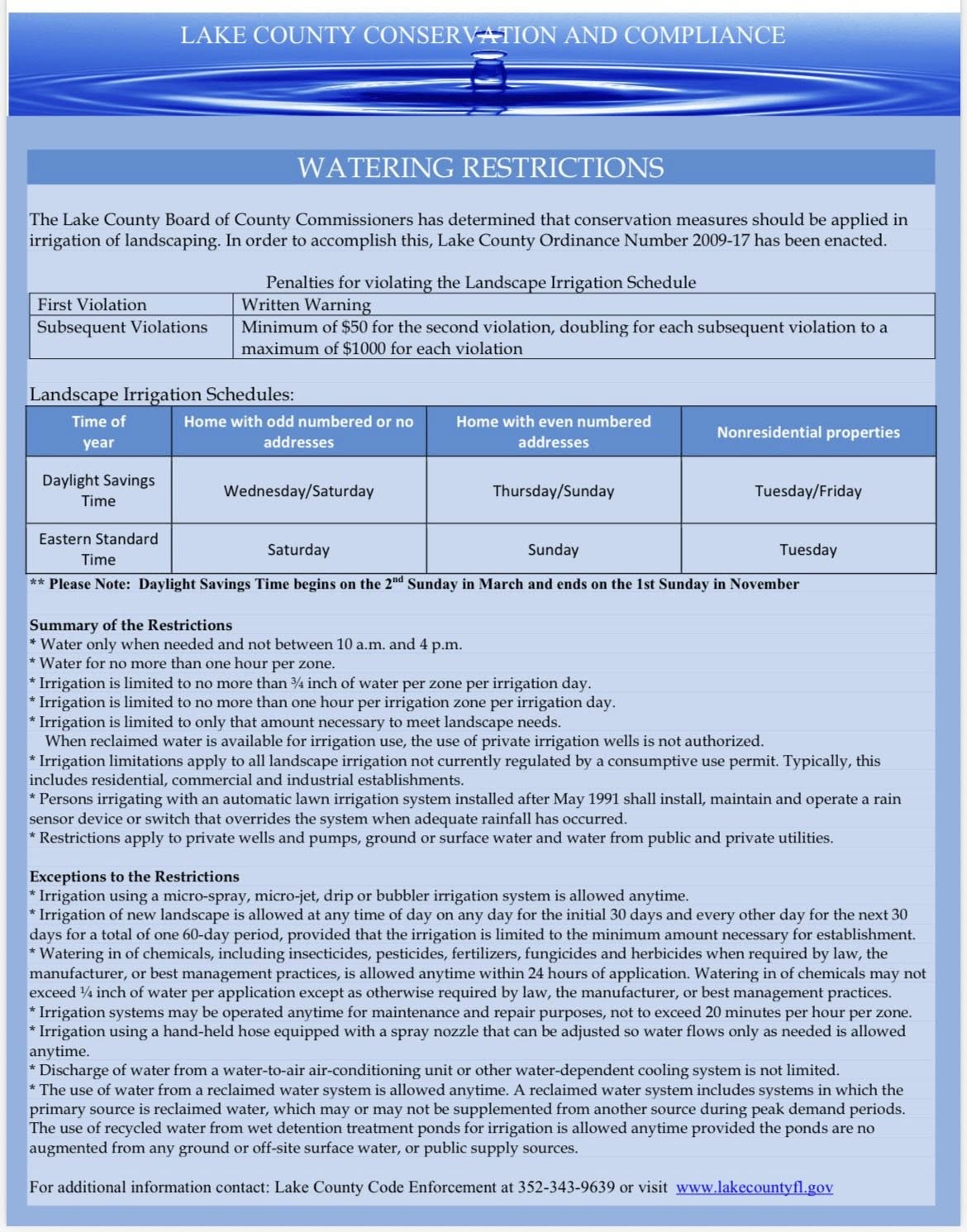 Lake County Conservation and Compliance